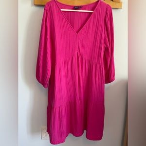 Gap hot pink cotton dress